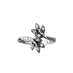 Wholesale Sterling Silver Leaf Ring - JD26113 Wholesale Sterling Silver Leaf Ring - JD26113