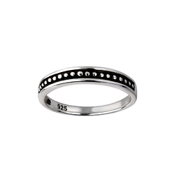 Wholesale Sterling Silver Patterned Band Ring - JD26125 Wholesale Sterling Silver Patterned Band Ring - JD26125