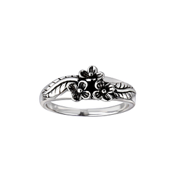 Wholesale Sterling Silver Flower Ring - JD26149 Wholesale Sterling Silver Flower Ring - JD26149