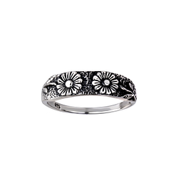Wholesale Sterling Silver Flower Ring - JD26151 Wholesale Sterling Silver Flower Ring - JD26151