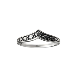 Wholesale Sterling Silver Chevron Patterned Ring - JD26158 Wholesale Sterling Silver Chevron Patterned Ring - JD26158