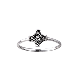Wholesale Sterling Silver Geometric Ring - JD26161 Wholesale Sterling Silver Geometric Ring - JD26161