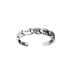 Wholesale Sterling Silver Leaf Toe Ring - JD26116