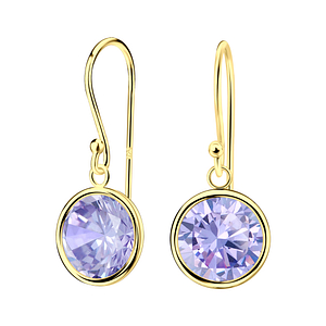 Wholesale 10mm Round Cubic Zirconia Sterling Silver Earrings - JD2321