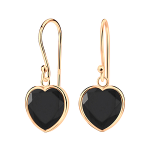 Wholesale 10mm Heart Cubic Zirconia Sterling Silver Earrings - JD2320