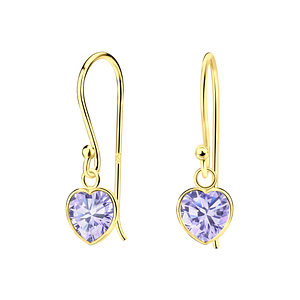 Wholesale 6mm Heart Cubic Zirconia Sterling Silver Earrings - JD2315