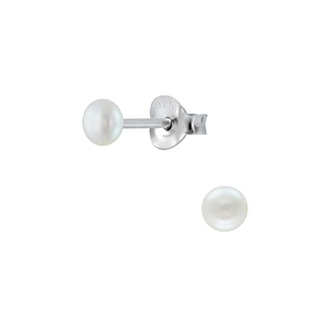 Wholesale 3mm Fresh Water Pearl Sterling Silver Ear Studs - JD2252