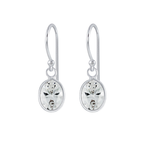 Wholesale 6x8mm Oval Cubic Zirconia Sterling Silver Earrings - JD2450 Wholesale 6x8mm Oval Cubic Zirconia Sterling Silver Earrings - JD2450
