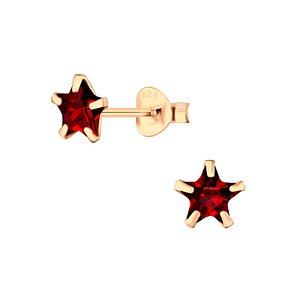 Wholesale 6mm Star Cubic Zirconia Sterling Silver Ear Studs - JD3201
