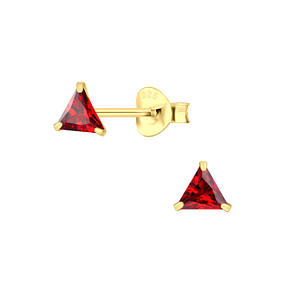 Wholesale 4mm Triangle Cubic Zirconia Ear Studs - JD3151