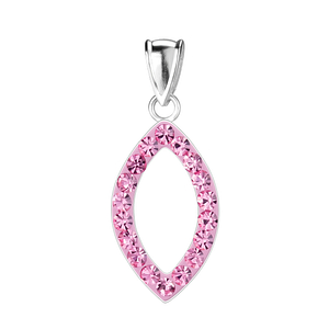 Wholesale Sterling Silver Marquise Crystal Pendant - JD3140