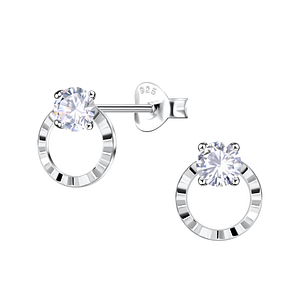 Wholesale Sterling Silver Geometric Ear Studs - JD6883