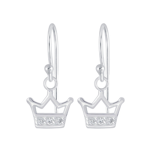 Wholesale Sterling Silver Crown Earrings - JD8305