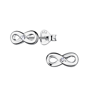 Wholesale Sterling Silver Infinity Ear Studs - JD9165
