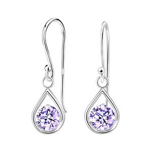 Wholesale Sterling Silver Tear Drop Dangle Earrings - JD2644