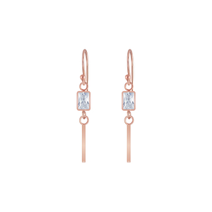Wholesale Sterling Silver Geometric Cubic Zirconia Earrings - JD5673