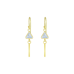 Wholesale Sterling Silver Geometric Cubic Zirconia Earrings - JD5647
