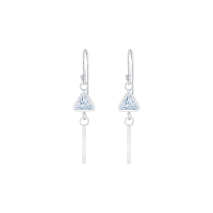 Wholesale Sterling Silver Geometric Cubic Zirconia Earrings - JD5155