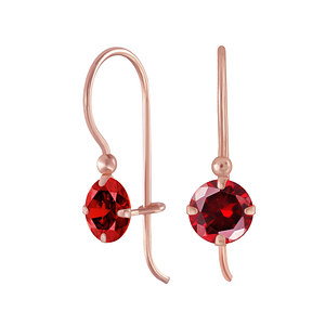 Wholesale 6mm Round Cubic Zirconia Sterling Silver Earrings - JD5124