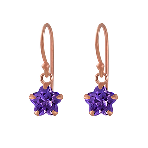 Wholesale 6mm Flower Cubic Zirconia Sterling Silver Earrings - JD2306