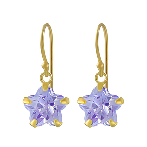 Wholesale 8mm Flower Cubic Zirconia Sterling Silver Earrings - JD2417