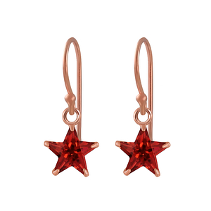 Wholesale 6mm Star Cubic Zirconia Sterling Silver Earrings - JD2286