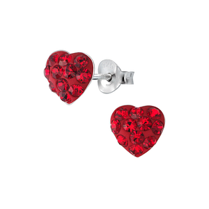 Wholesale Sterling Silver Heart Ear Studs - JD1911