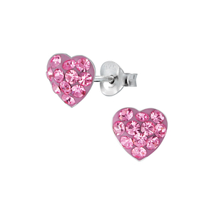 Wholesale Sterling Silver Heart Ear Studs - JD1911