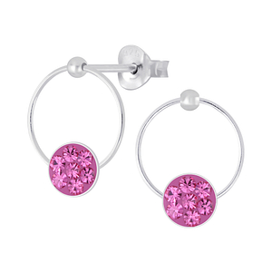 Wholesale Sterling Silver Crystal Ear Studs - JD5064