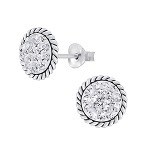 Wholesale Sterling Silver Crystal Ear Studs - JD5470