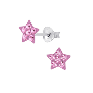 Wholesale Sterling Silver Star Ear Studs - JD6805