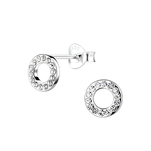 Wholesale Sterling Silver Circle Ear Studs - JD8921