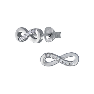 Wholesale Sterling Silver Infinity Ear Studs - JD4505