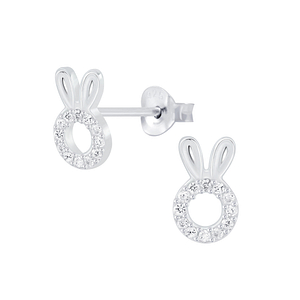 Wholesale Sterling Silver Rabbit Ear Studs - JD6882
