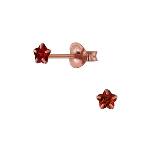 Wholesale 3mm Flower Cubic Zirconia Sterling Silver Ear Studs - JD3179