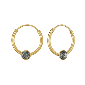 Wholesale 3mm Round Crystal Ear Hoops - JD2656