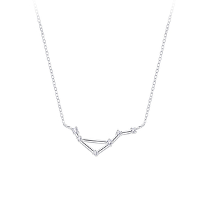 Wholesale Sterling Silver Libra Constellation Necklace - JD7958