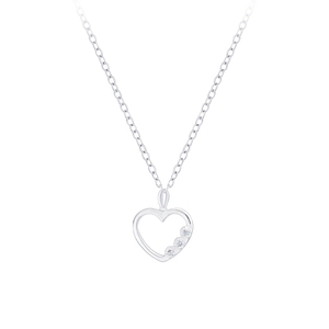 Wholesale Sterling Silver Heart Necklace - JD6955