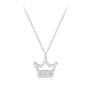 Wholesale Sterling Silver Crown Necklace - JD8306