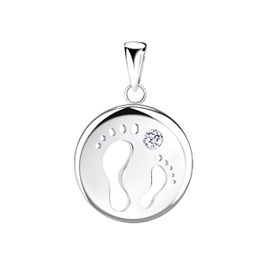 Wholesale Sterling Silver Foot Print Pendant - JD4436