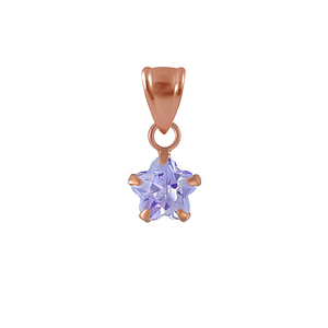 Wholesale 6mm Flower Cubic Zirconia Sterling Silver Pendant - JD2203