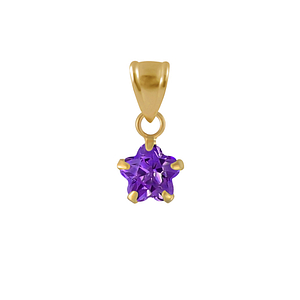 Wholesale 6mm Flower Cubic Zirconia Sterling Silver Pendant - JD2202