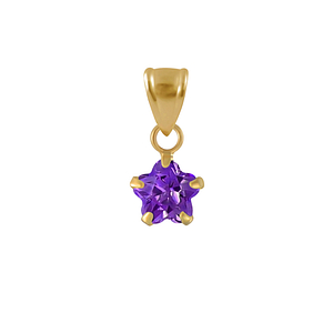 Wholesale 6mm Flower Cubic Zirconia Sterling Silver Pendant - JD2202