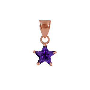 Wholesale 6mm Star Cubic Zirconia Sterling Silver Pendant - JD2206