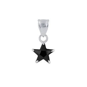 Wholesale 6mm Star Cubic Zirconia Sterling Silver Pendant - JD2204