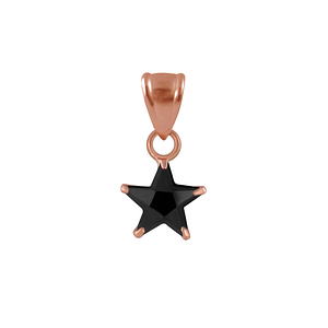 Wholesale 6mm Star Cubic Zirconia Sterling Silver Pendant - JD2206