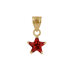 Wholesale 6mm Star Cubic Zirconia Sterling Silver Pendant - JD2205