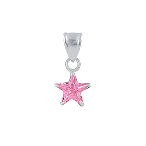 Wholesale 6mm Star Cubic Zirconia Sterling Silver Pendant - JD2204