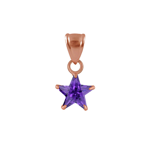 Wholesale 6mm Star Cubic Zirconia Sterling Silver Pendant - JD2206