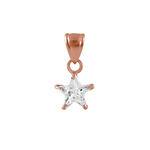 Wholesale 6mm Star Cubic Zirconia Sterling Silver Pendant - JD2206